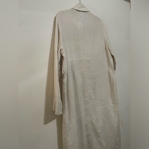 Mango Beige Linen Shirt Jacket - Picture 4 of 5